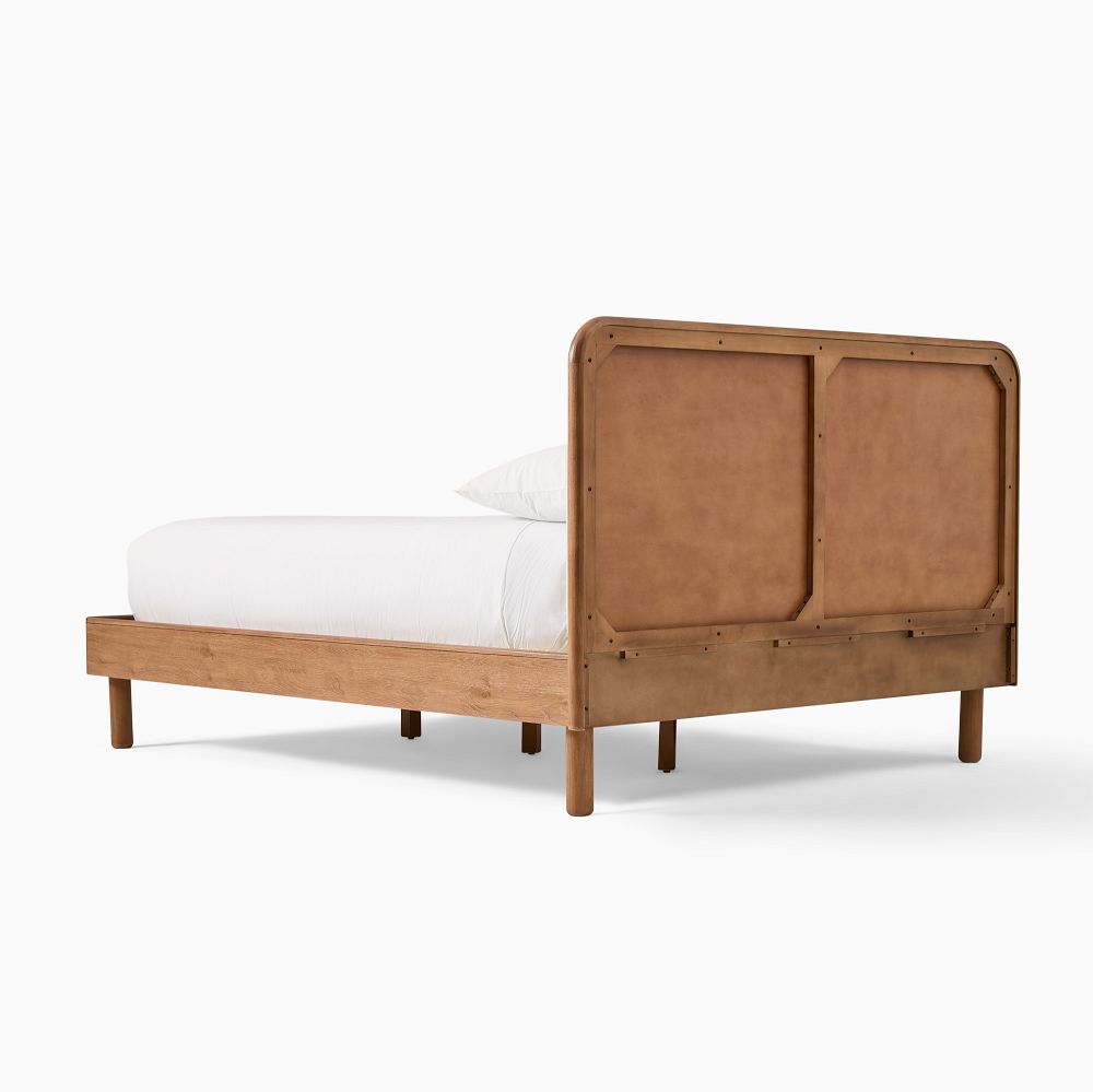 Miles Wood Upholstered Bed Modern Comfort Style West Elm UK